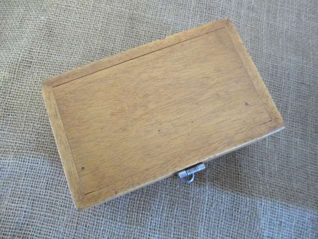 Cute Vintage Oak Wooden Money Box