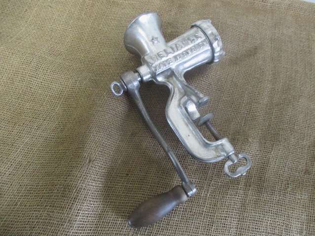 Complete Vintage Husqvarna No 5 Cast Iron Meat Mincer          Made In Sweden