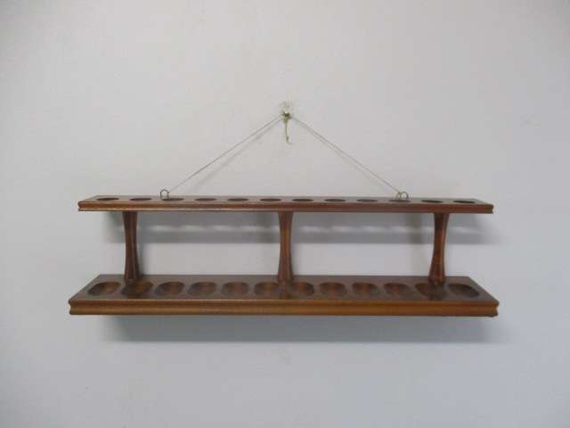 Nice Large Vintage Wooden Pipe Stand For Twelve Smoking Pipes