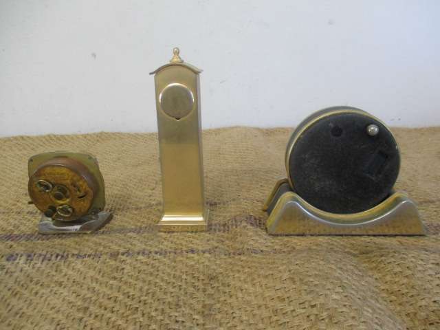 Timeless......Three Vintage Brass Clocks : Two Battery Operated Clocks And One Preview Wind-Up Clock