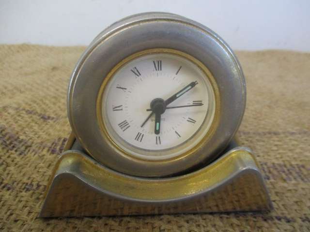Timeless......Three Vintage Brass Clocks : Two Battery Operated Clocks And One Preview Wind-Up Clock