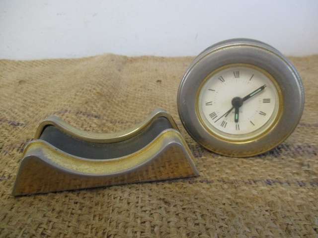 Timeless......Three Vintage Brass Clocks : Two Battery Operated Clocks And One Preview Wind-Up Clock