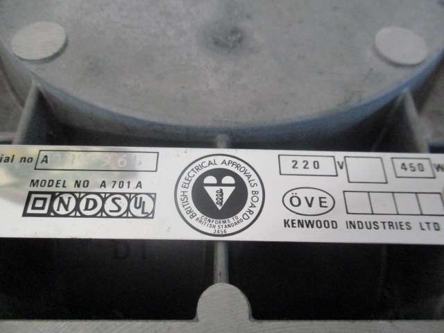 For Peter's Bid Only - Very Well Cared For And Neat Vintage Kenwood Chef Model A701A