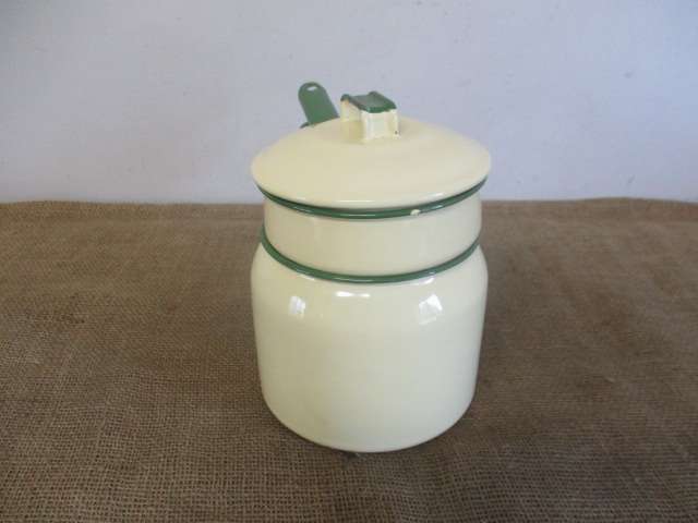 Lovely Large Vintage Real Old School Enamel Double Boiler