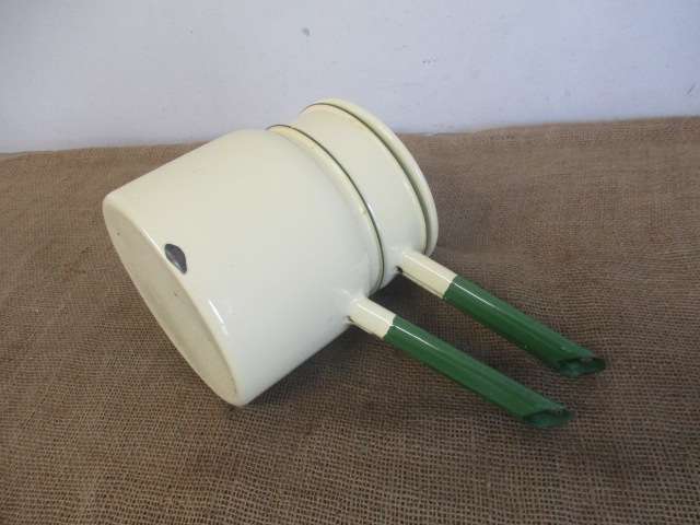 Lovely Large Vintage Real Old School Enamel Double Boiler