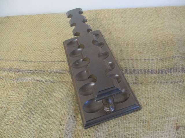 Magnificent Large Vintage Wooden Pipe Stand For Twelve Smoking Pipes