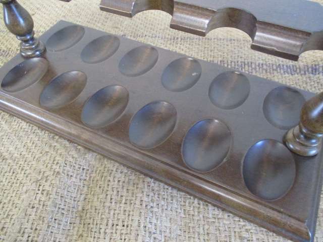 Magnificent Large Vintage Wooden Pipe Stand For Twelve Smoking Pipes