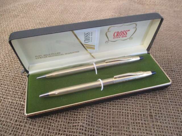 Exquisite 12kt. Gold Filled Cross Pen Set In Original Packaging