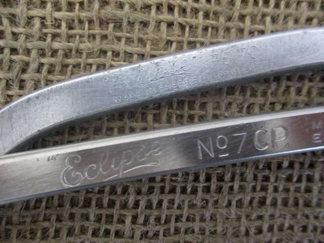 Two Stable Horses....Vintage Eclipse FS70 & No 7CP Carpenter`s Deep Fret Coping Saws With Blades