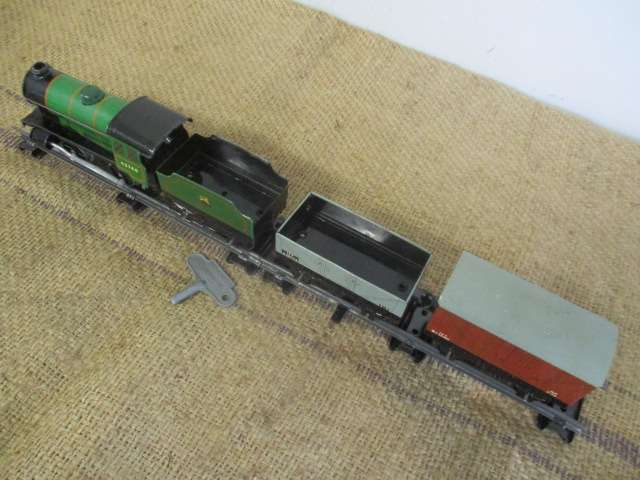Rare Vintage Clockwork Gauge 0 Hornby Tinplate Train Goods Set No 30 By Meccano Ltd, Liverpool