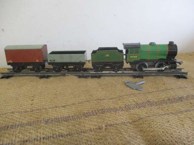 Rare Vintage Clockwork Gauge 0 Hornby Tinplate Train Goods Set No 30 By Meccano Ltd, Liverpool