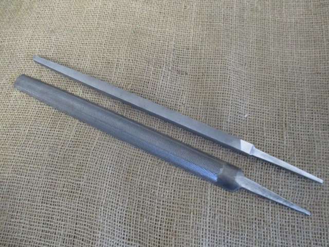 Two Beautiful Nicholson Steel Files Consisting Of A Half Round And Square
