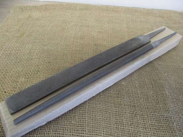 Nice Nicholson Round Steel File And Speedicut England Flat Steel File