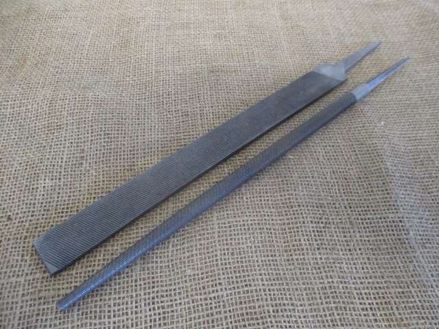 Nice Nicholson Round Steel File And Speedicut England Flat Steel File