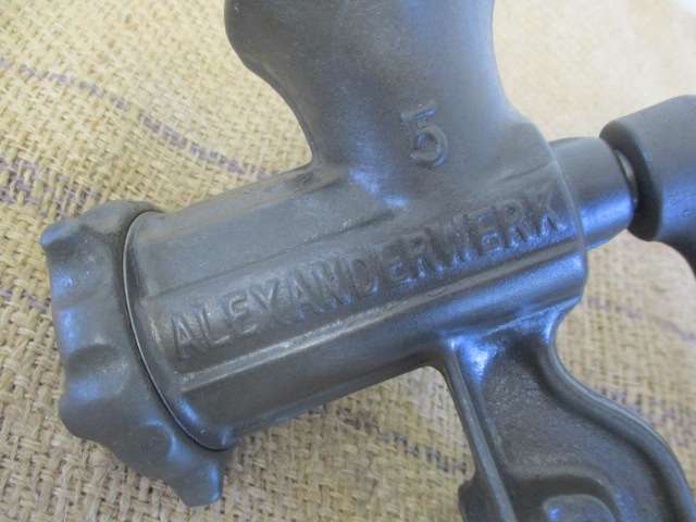 Lovely Complete Vintage Alexanderwerk No 5 Cast Iron Meat Mincer          Germany