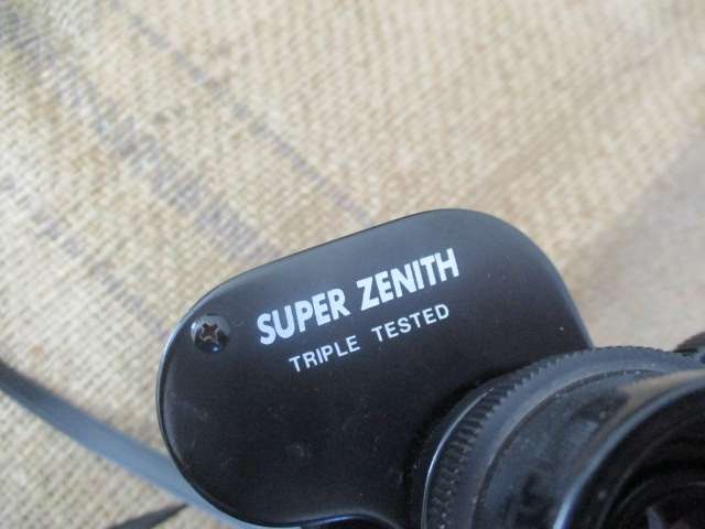 Beautiful Vintage Super Zenith 7 X 50 Field 7.1' Binocular With Lens Covers In Shoulder Case
