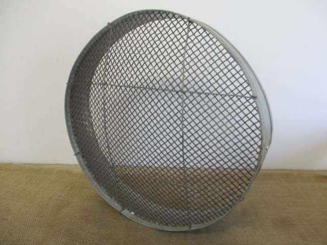 Nice Sizeable Galvanized Iron Mesh Prospecting Sieve