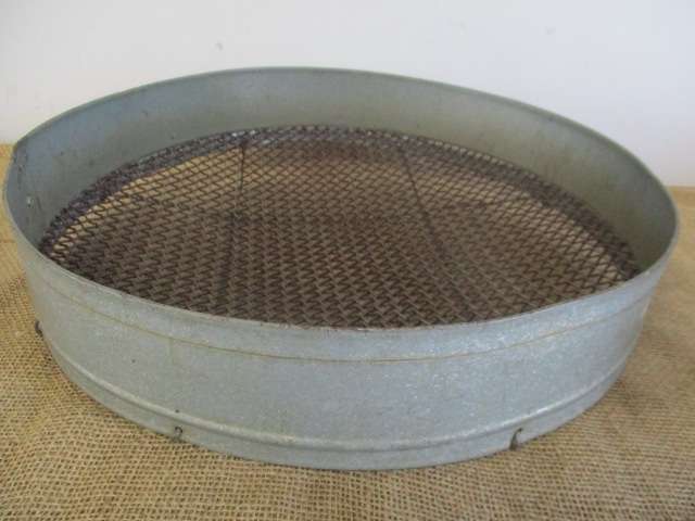 Nice Sizeable Galvanized Iron Mesh Prospecting Sieve