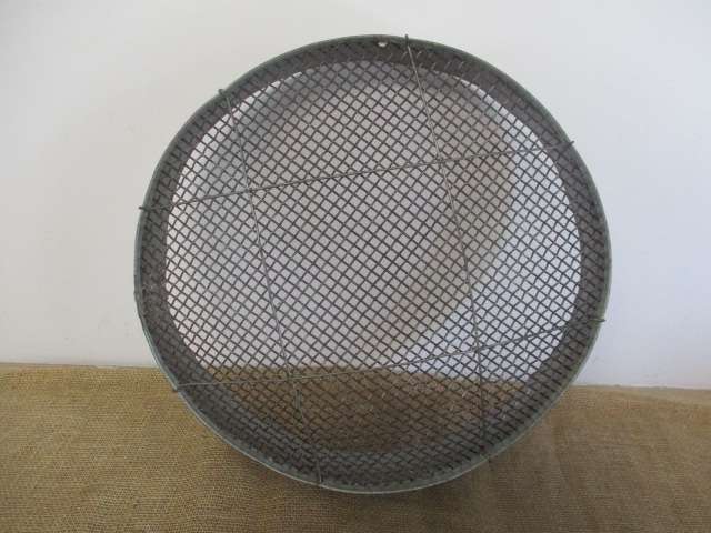 Nice Sizeable Galvanized Iron Mesh Prospecting Sieve