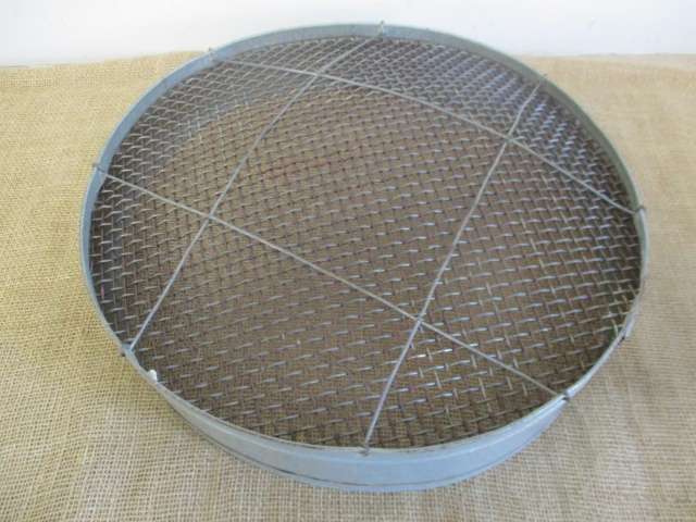 Nice Sizeable Galvanized Iron Mesh Prospecting Sieve