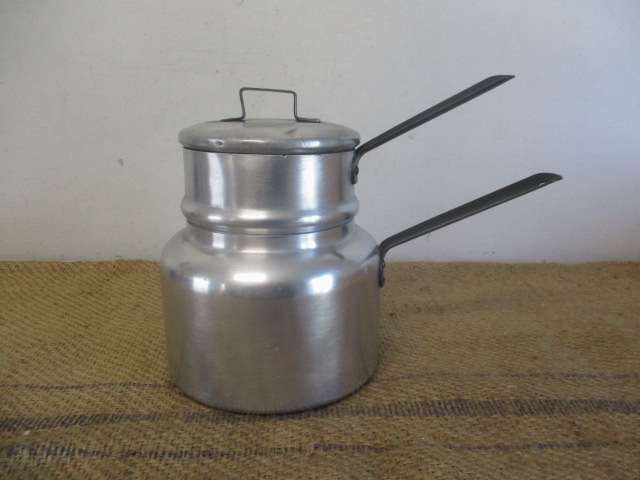 Real Old Vintage Hart Aluminum Double Boiler