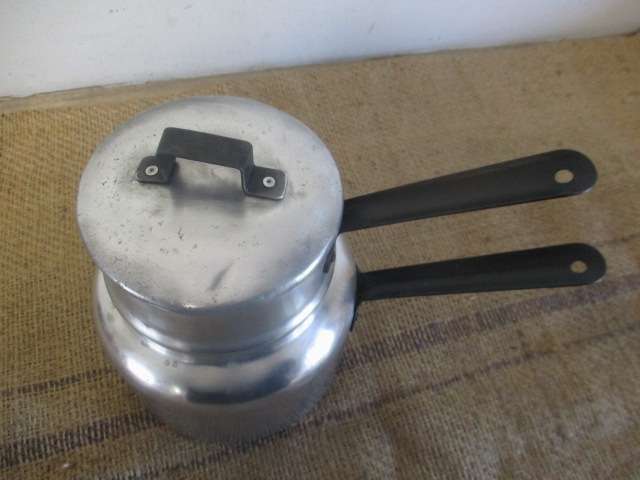 Real Old Vintage Hart Aluminum Double Boiler