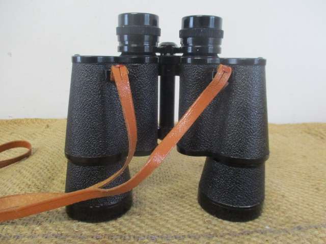 Well Cared For Vintage Plano 10 X 50 Field 5.5' Binocular In Original Shoulder Bag