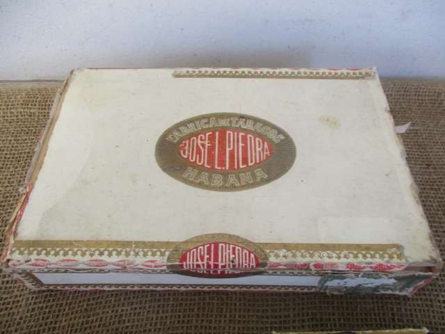 Vintage Josel Piedra Habana Cigar Box And Selection Of Three Different Brand Name Cigars