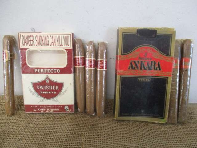 Vintage Josel Piedra Habana Cigar Box And Selection Of Three Different Brand Name Cigars