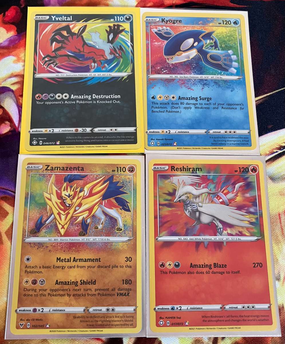 Pokemon: Bundle of 4 Amazing Rare cards