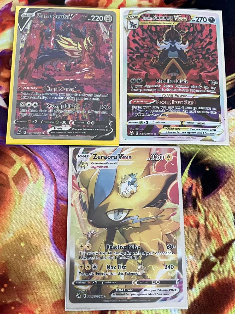 Pokemon: Bundle of 3 Crown Zenith: Galarian Gallery cards sold as one