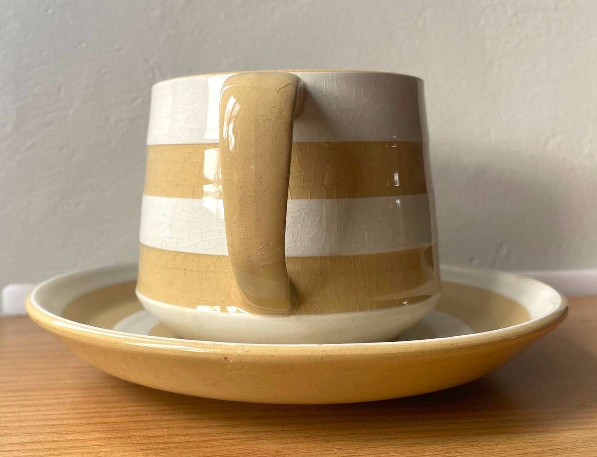 Cornishware RARE Gold Cup and Saucer