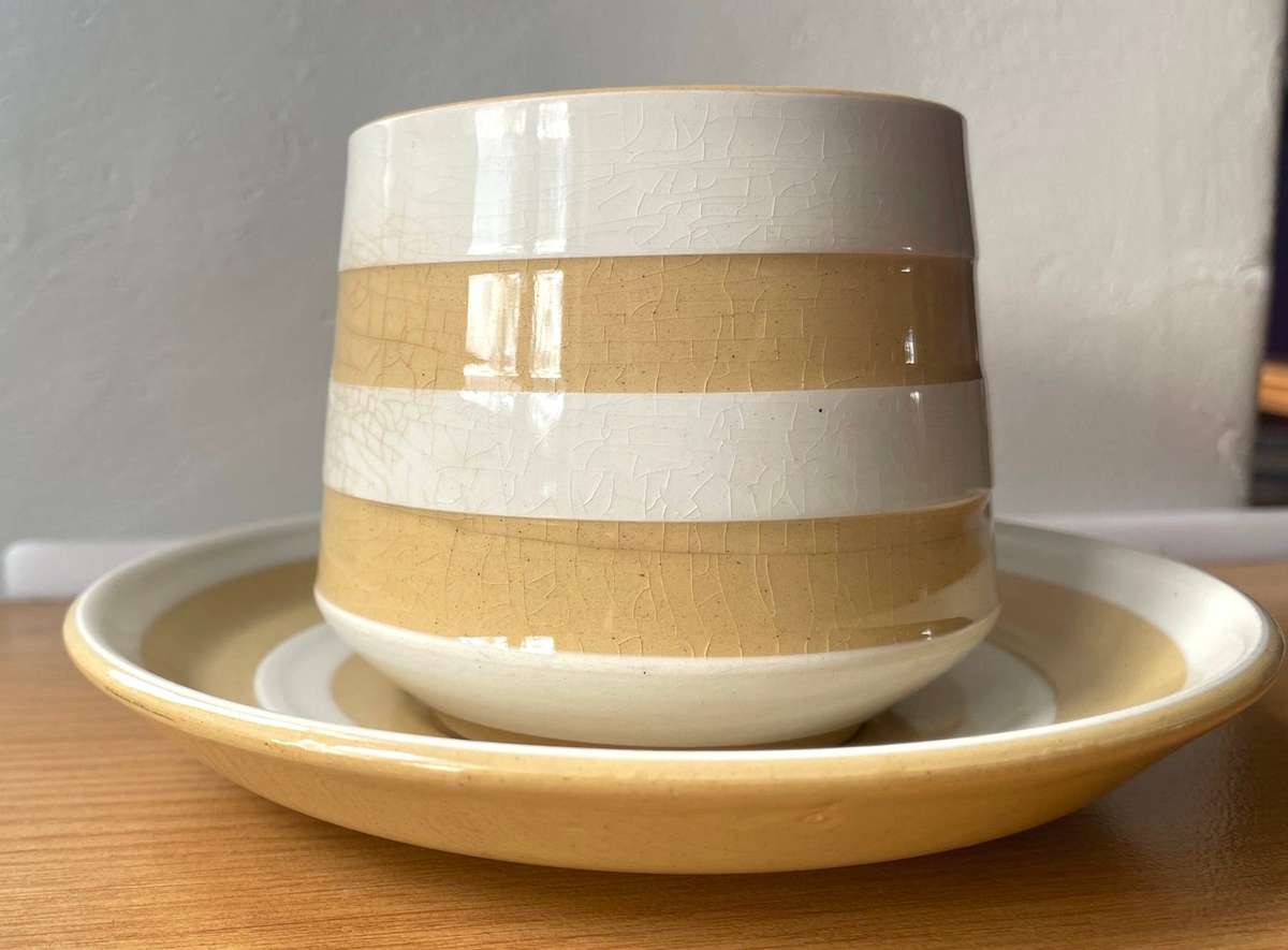 Cornishware RARE Gold Cup and Saucer