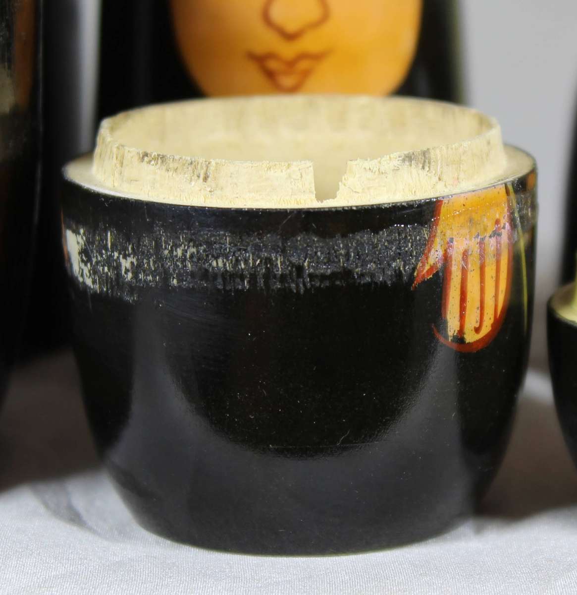 Russian nesting dolls in black
