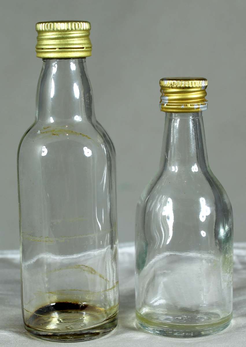 Mini liquor bottle - Empty - Pair of empty bottles
