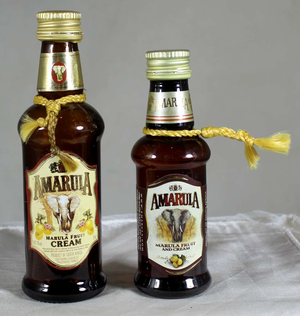 Mini liquor bottle - Empty - Pair of Amarula bottles