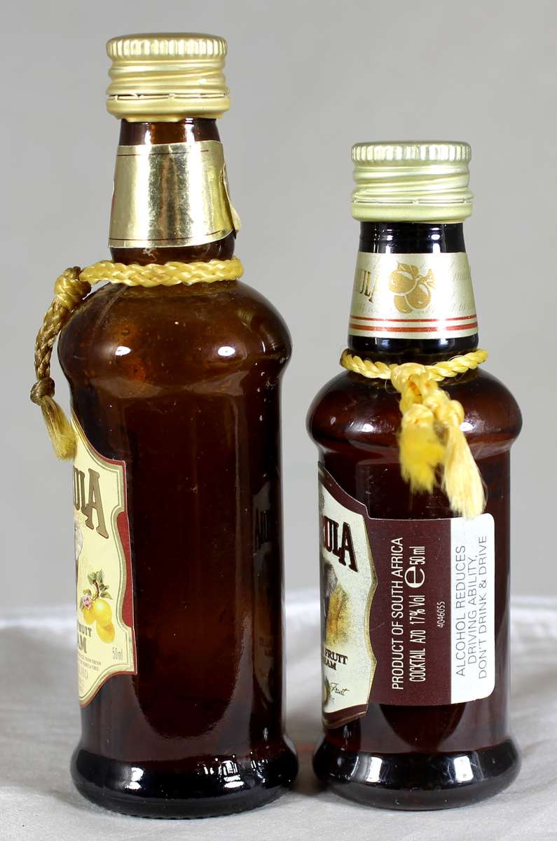 Mini liquor bottle - Empty - Pair of Amarula bottles