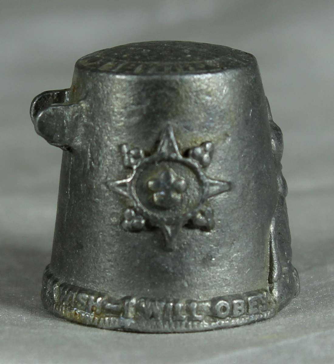 Embossed metal thimble - i am a genie, make a wish