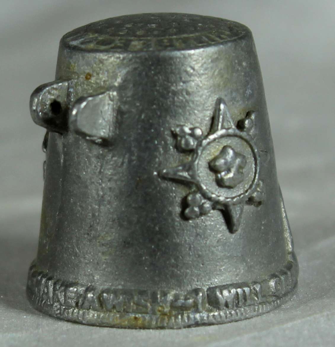 Embossed metal thimble - i am a genie, make a wish