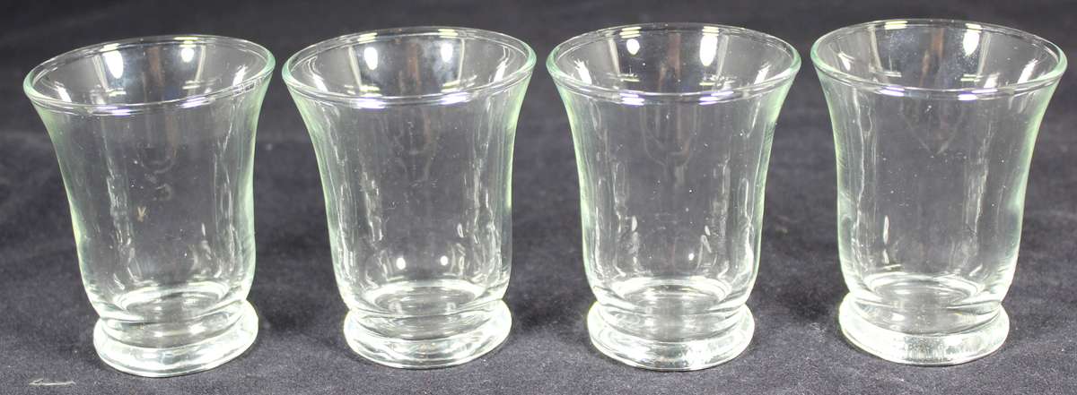 Set of four aperitif glasses