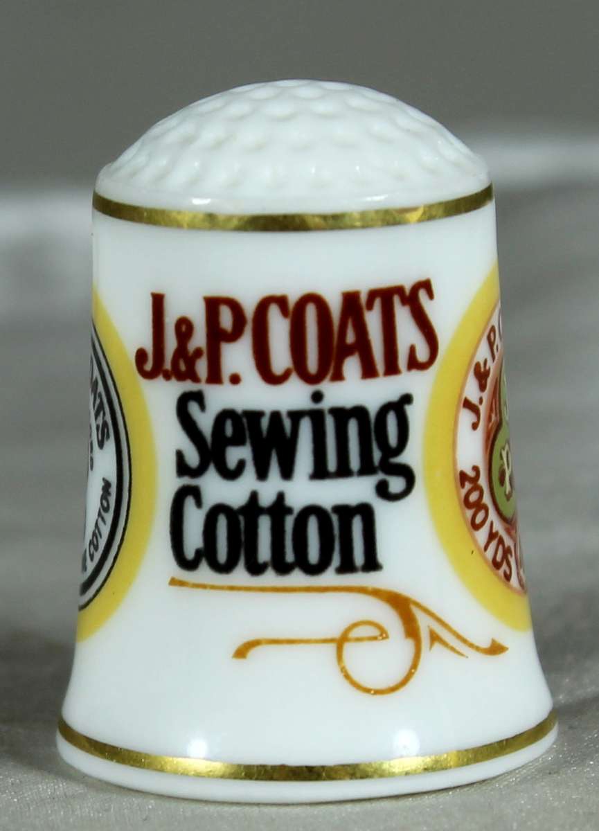 Advertising thimble - J & P coats sewing cotton (FP 1982)