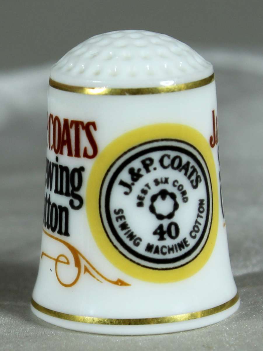 Advertising thimble - J & P coats sewing cotton (FP 1982)
