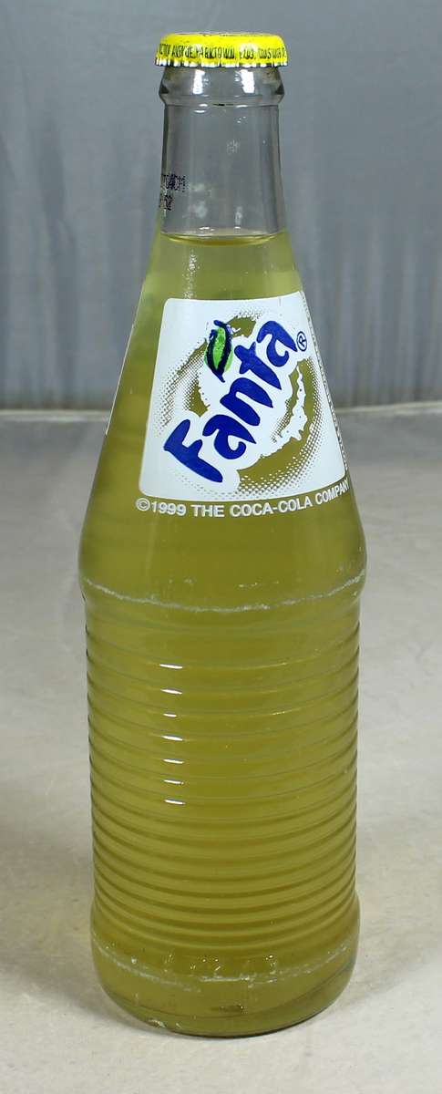 Vintage glass Fanta pineapple bottle