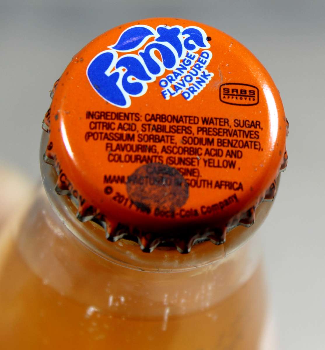 Vintage glass Fanta orange bottle