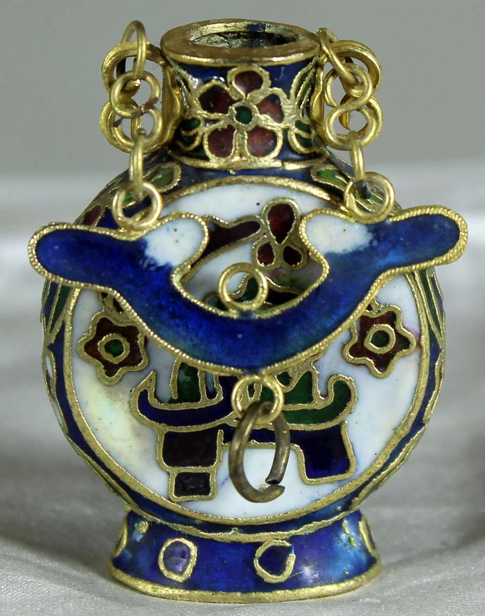 Cloissone miniature perfume bottle