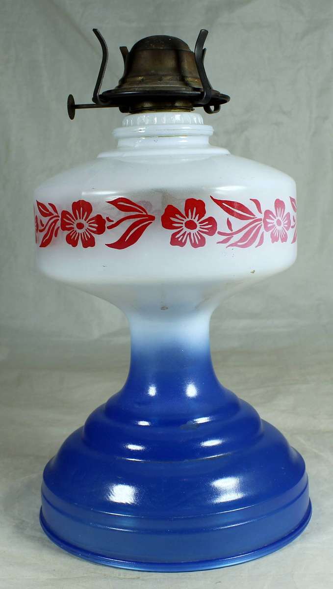 Vintage glass paraffin lamp