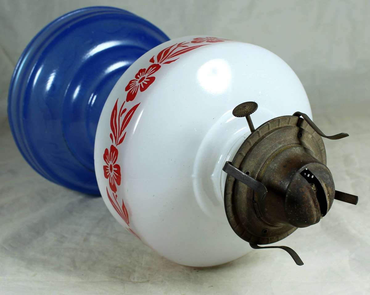 Vintage glass paraffin lamp