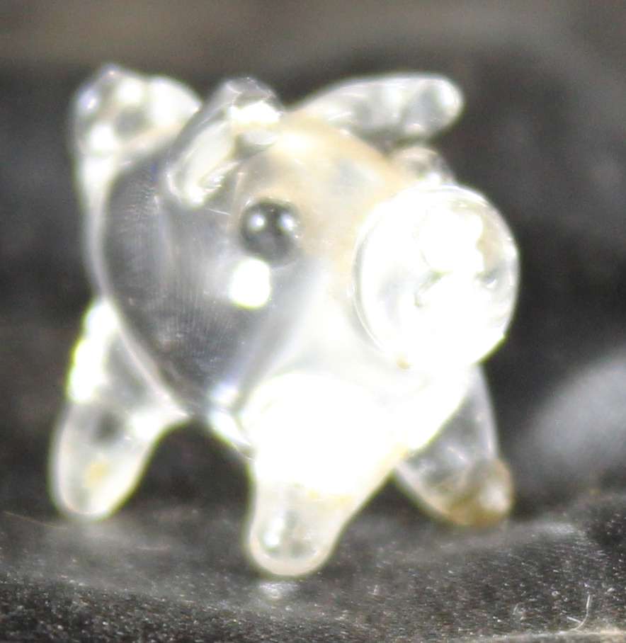 Miniature glass piggy