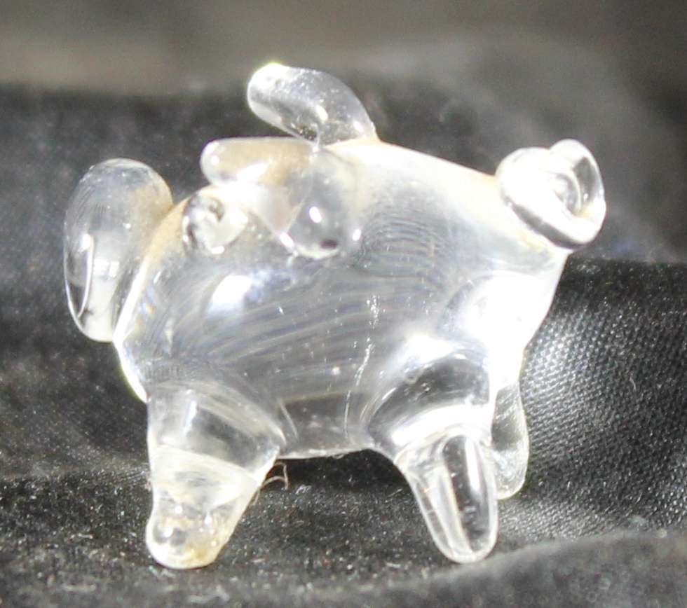 Miniature glass piggy