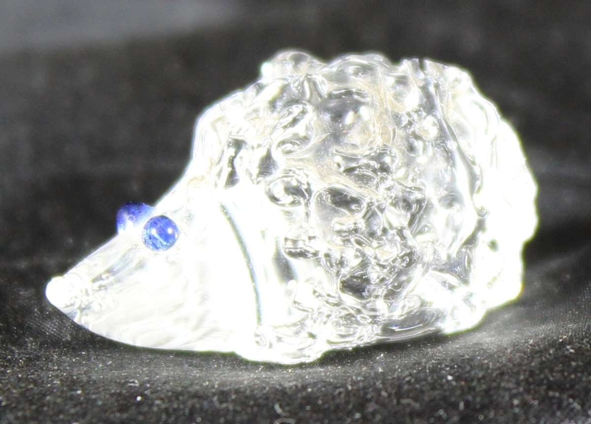 Miniature glass hedgehog